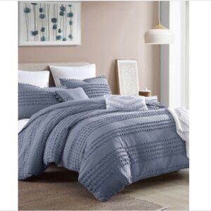Swift Home Marilla Cotton Dobby Clip Dot 5-Piece Comforter Set with Shams and De